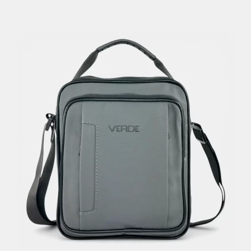 Ανδρική Τσάντα Ώμου Verde Γκρι Δερματίνη 13-0000172