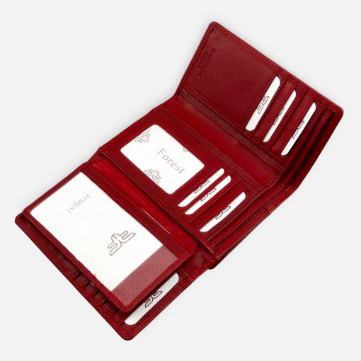Γυναικείο Δερμάτινο Πορτοφόλι Forest F1412 Κόκκινο