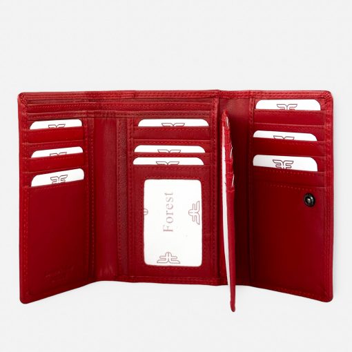 Γυναικείο Δερμάτινο Πορτοφόλι Forest F1412 Κόκκινο