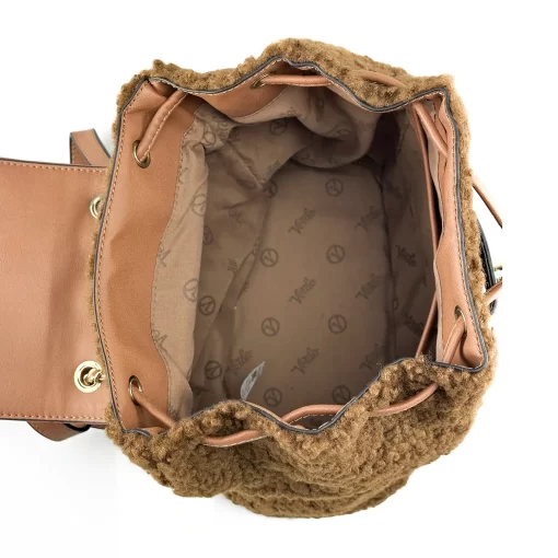 Verde Γυναικεία Τσάντα Πλάτης 16-5268-Καφέ