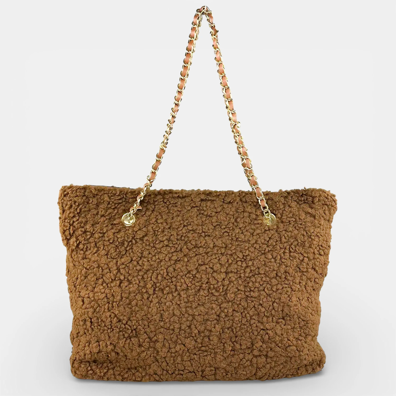 Γυναικεία τσάντα ώμου Verde 16-5269 καφέ με αλυσίδα