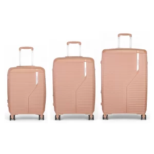 Explorer Set 3 Σκληρών Βαλιτσών από Πολυπροπυλένιο με Επέκταση 55εκ.+65εκ.+75εκ 172-SET Ροζ Χρυσό