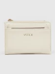 Γυναικείο εκρού πορτοφόλι Verde 18-0001624 με αποσπώμενη καρτοθήκη και χρυσό λογότυπο