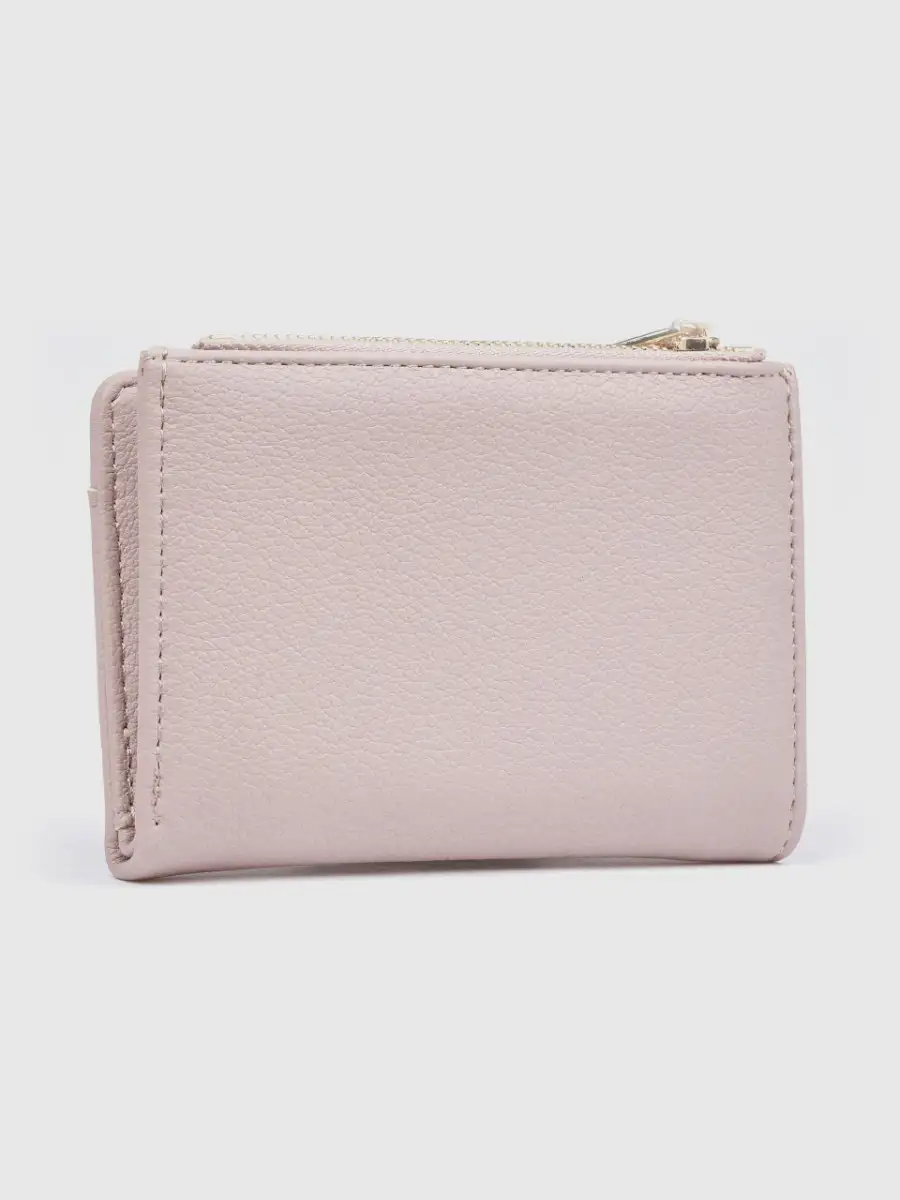 Γυναικείο λιλά πορτοφόλι Verde 18-0001624 με αποσπώμενη καρτοθήκη και χρυσό λογότυπο