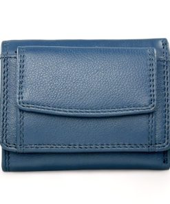 Forest Δερμάτινο Unisex  Πορτοφόλι Μικρού Μεγέθους F2004 Μπλε