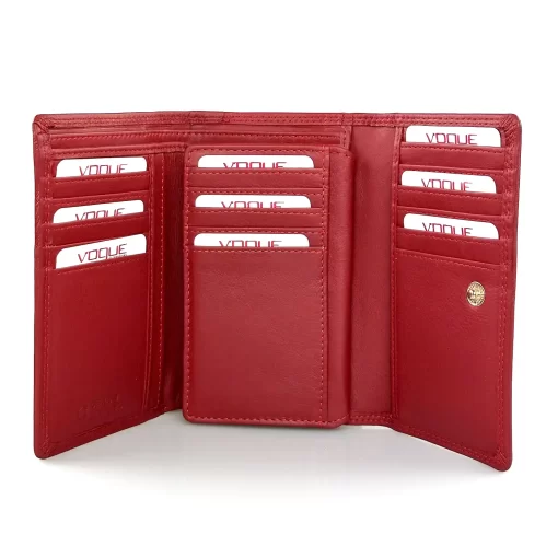 Γυναικείο Δερμάτινο Πορτοφόλι Vogue 2018V Κόκκινο