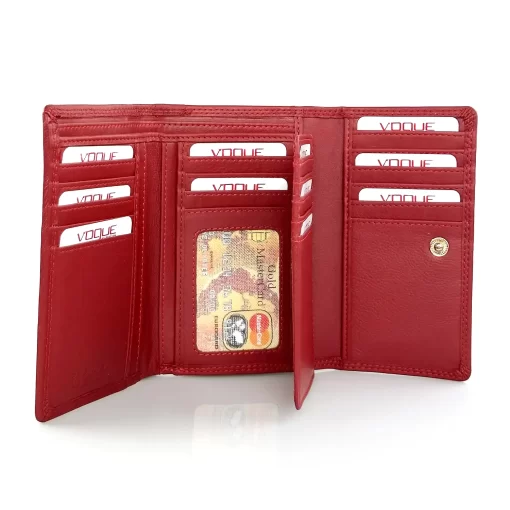 Γυναικείο Δερμάτινο Πορτοφόλι Vogue 2018V Κόκκινο