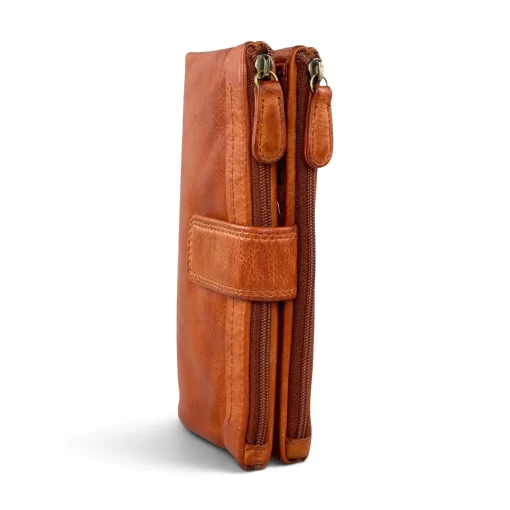 Δερμάτινο Γυναικείο Πορτοφόλι Calfnero 20810W Κονιάκ