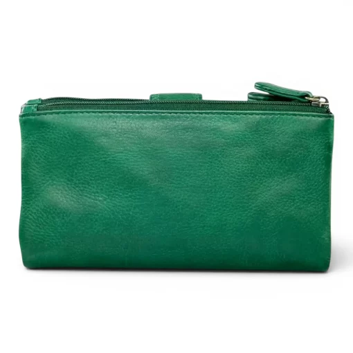 Δερμάτινο Γυναικείο Πορτοφόλι Calfnero 20810W Πράσινο