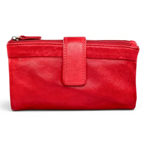 Δερμάτινο Γυναικείο Πορτοφόλι Calfnero 20810W Κόκκινο