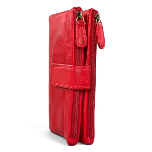 Δερμάτινο Γυναικείο Πορτοφόλι Calfnero 20810W Κόκκινο