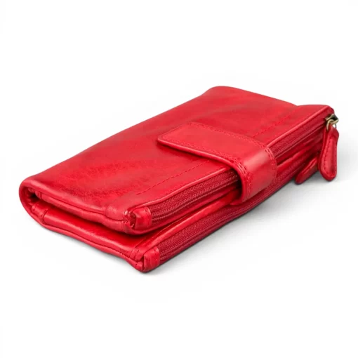 Δερμάτινο Γυναικείο Πορτοφόλι Calfnero 20810W Κόκκινο