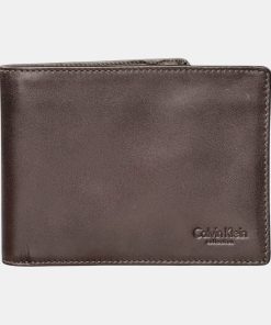 Αντρικό Δερμάτινο Πορτοφόλι Καφέ Calvin Klein CK-2232210041