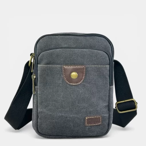 Τσάντα Ώμου Ύφασμα Καμβάς RCM 241015-011 Μαύρο