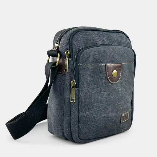 Τσάντα Ώμου Ύφασμα Καμβάς RCM 241015-011 Μαύρο