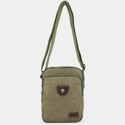 Τσάντα Ώμου Ύφασμα Καμβάς RCM 241015-050 Χακί