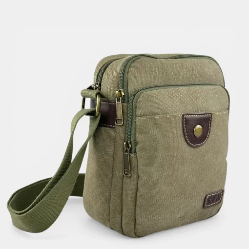 Τσάντα Ώμου Ύφασμα Καμβάς RCM 241015-050 Χακί