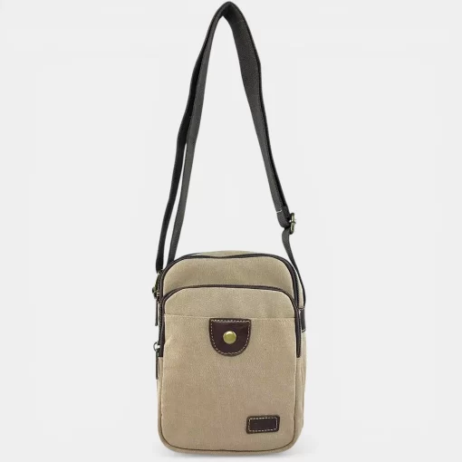 Τσάντα Ώμου Ύφασμα Καμβάς RCM 241015-058 Μπεζ