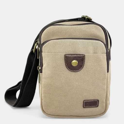 Τσάντα Ώμου Ύφασμα Καμβάς RCM 241015-058 Μπεζ