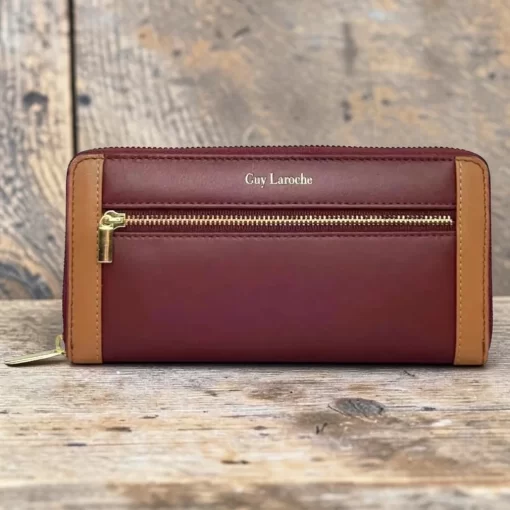 Guy Laroche δερμάτινο γυναικείο Πορτοφόλι 24711 Μπορντό