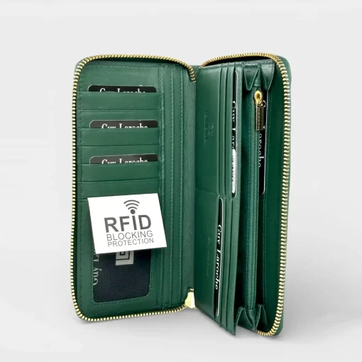 Guy Laroche δερμάτινο γυναικείο Πορτοφόλι 24711 Πράσινο