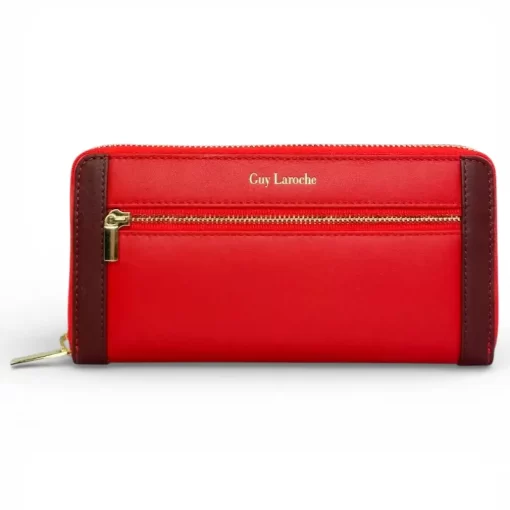 Guy Laroche δερμάτινο γυναικείο Πορτοφόλι 24711 Κόκκινο