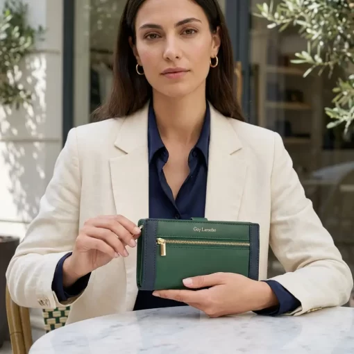 Guy Laroche δερμάτινο γυναικείο Πορτοφόλι 24712 Πράσινο