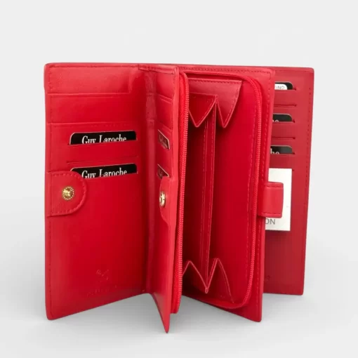 Guy Laroche δερμάτινο γυναικείο Πορτοφόλι 24712 Κόκκινο