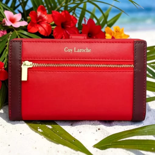 Guy Laroche δερμάτινο γυναικείο Πορτοφόλι 24712 Κόκκινο