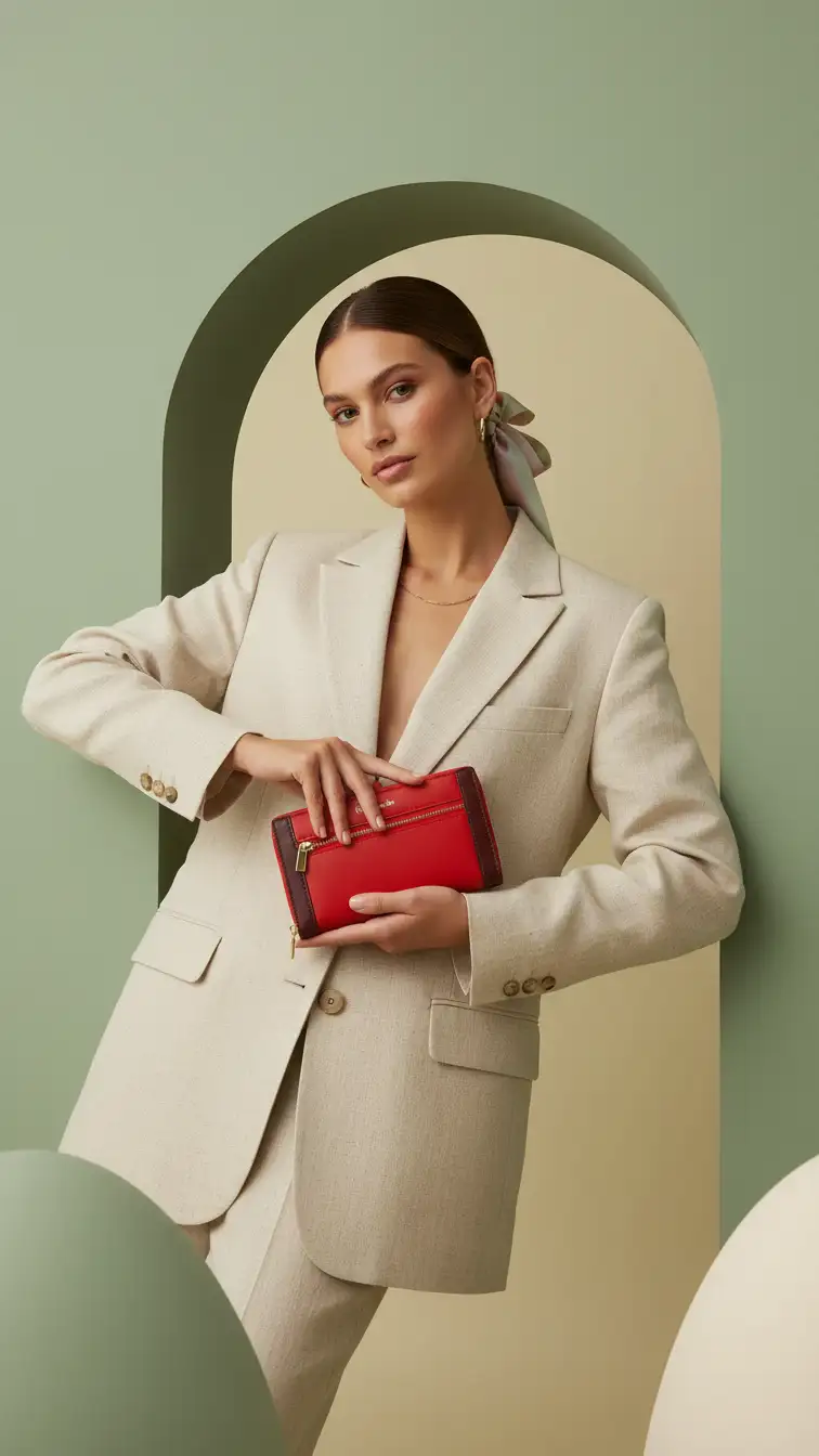 Γυναικείο δερμάτινο πορτοφόλι Guy Laroche 24712 σε κόκκινο χρώμα με εξωτερικό φερμουάρ