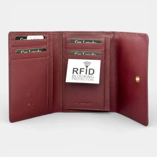 Guy Laroche δερμάτινο γυναικείο Πορτοφόλι 24713 Μπορντό