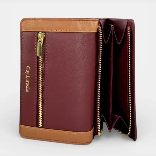 Guy Laroche δερμάτινο γυναικείο Πορτοφόλι 24713 Μπορντό