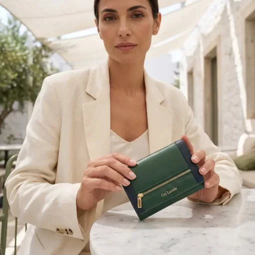 Guy Laroche δερμάτινο γυναικείο Πορτοφόλι 24713 Πράσινο