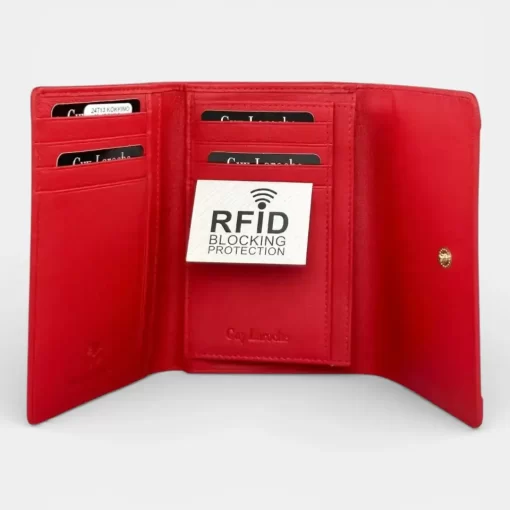 Guy Laroche δερμάτινο γυναικείο Πορτοφόλι 24713 Κόκκινο