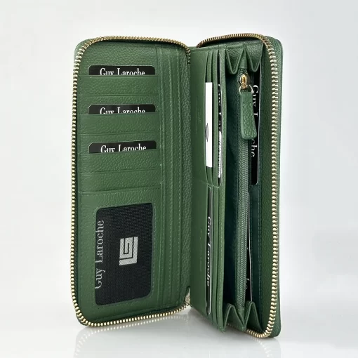 Guy Laroche δερμάτινο γυναικείο Πορτοφόλι 24811 Πράσινο
