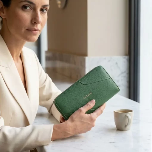 Guy Laroche δερμάτινο γυναικείο Πορτοφόλι 24811 Πράσινο