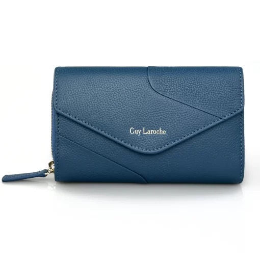 Guy Laroche δερμάτινο γυναικείο Πορτοφόλι 24812 Μπλε