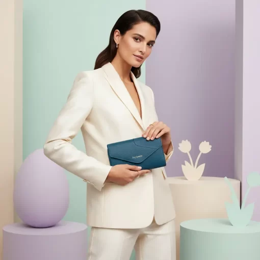 Guy Laroche δερμάτινο γυναικείο Πορτοφόλι 24812 Μπλε