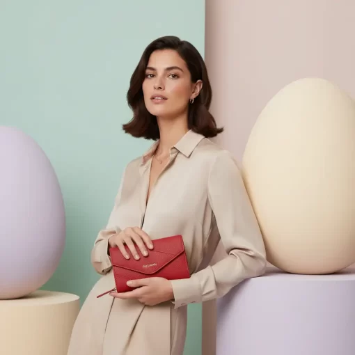 Guy Laroche δερμάτινο γυναικείο Πορτοφόλι 24812 Κόκκινο