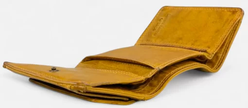 Γυναικείο Πορτοφόλι Δερμάτινο Calfnero Μικρού Μεγέθους 270044W Μουσταρδί