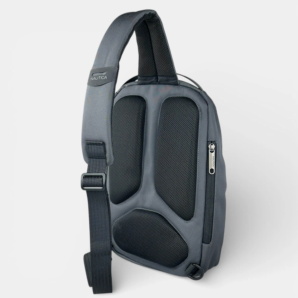 Ανδρική γκρι τσάντα στήθους Nautica N2736 με θέση για tablet.