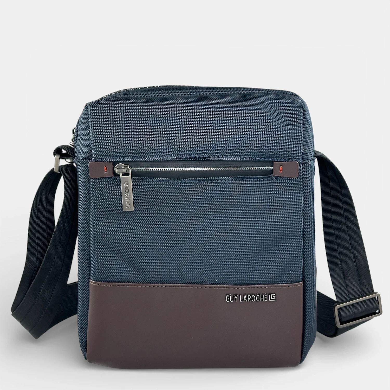 Ανδρική μπλε τσάντα ώμου Guy Laroche GL2747 με επένδυση microfiber.