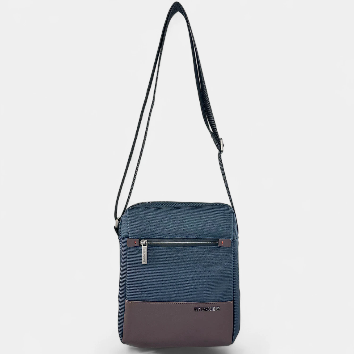 Ανδρική μπλε τσάντα ώμου Guy Laroche GL2747 με επένδυση microfiber.