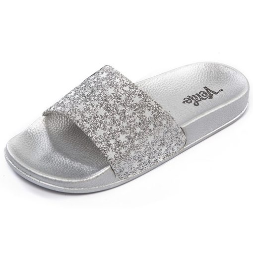 Πέδιλο Flat Verde 28-2539-Silver