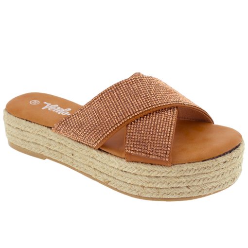 Πλατφόρμα Flat Verde 28-2638-Camel