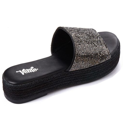 Πλατφόρμα Flat Verde 28-2639-Black
