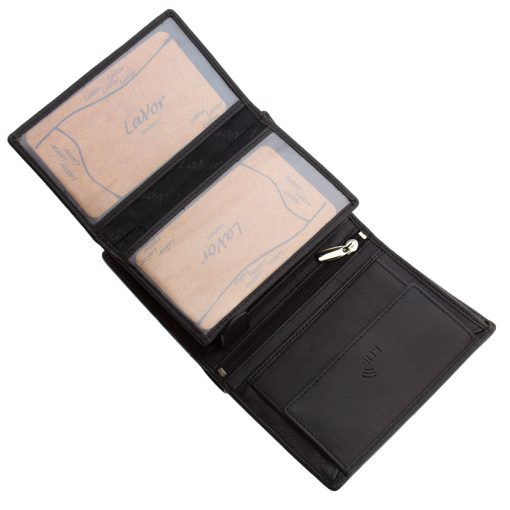 Δερμάτινο αντρικό πορτοφόλι όρθιο Lavor 1-3211-Μαύρο