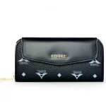 Δερμάτινο πορτοφόλι La Tour Eiffel γυναικείο μεγάλο με φερμουάρ και κουτί δώρου