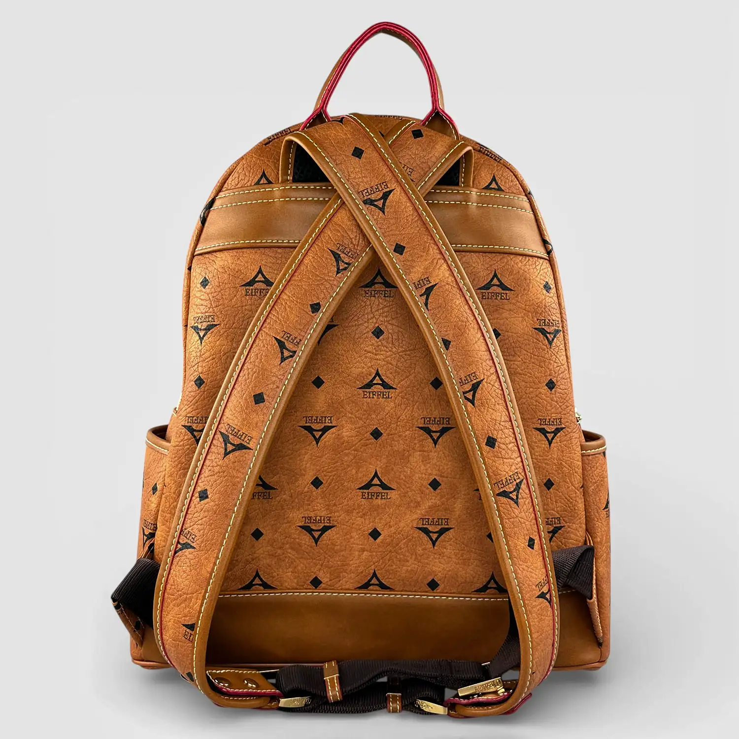 Σακίδιο πλάτης γυναικείο μεγάλο ταμπά La Tour Eiffel με δερμάτινες λεπτομέρειες