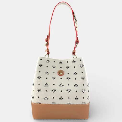 Τσάντα γυναικεία ώμου-χιαστί La tour eiffel Εκρού 36-161006-1XL
